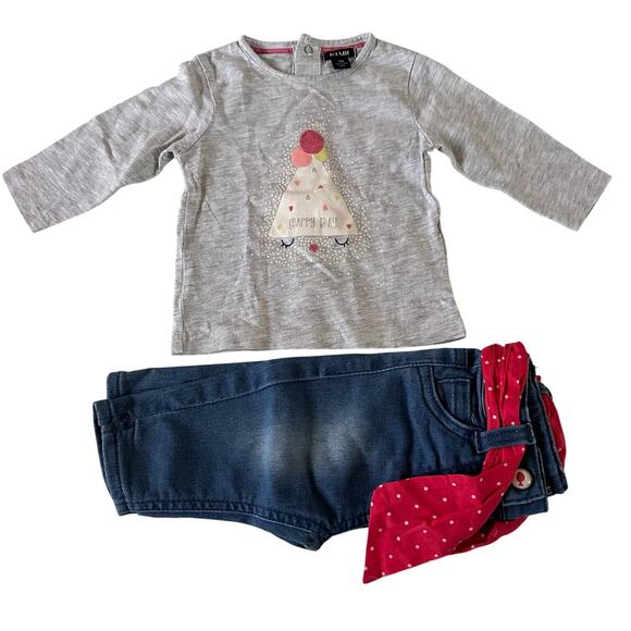 Kiabi 3-Month Outfit Bundle - Top and Jeans - Picture 1 of 4